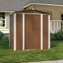 Металевий садовий госпблок-сарай з двосхилим дахом DS-02. колір коричневий