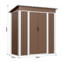 Металевий садовий госпблок-сарай з односхилим дахом SS-01. колір коричневий