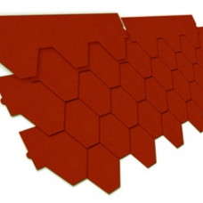 Битумная черепица NEXLER Gont 800 Trapez красный, упаковка 3 м2