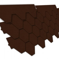 Битумная черепица NEXLER Gont 800 Trapez коричневый, упаковка 3 м2