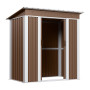 Металлический cадовый хозблок-сарай с односкатной крышей SS-02. цвет коричневый