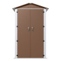 Металлический садовый хозблок-сарай с двускатной крышей DS-01. цвет коричневый