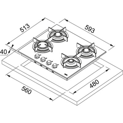 Варочная поверхность FRANKE Сrystal FHCR 604 4G TC HE XA C (106.0496.075)