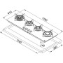 Варочная поверхность FRANKE Crystal FHCR 1204 3G TC HE BK C (106.0374.292)