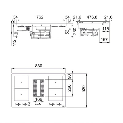 FRANKE Mythos FMY 839 HE. Індукційна варильна поверхня + Витяжка (340.0679.889)