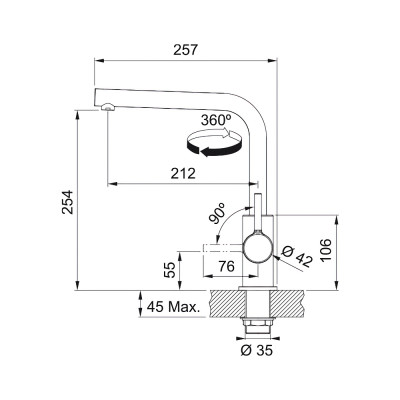 Смеситель FRANKE Lina L Shape