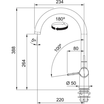 Смеситель FRANKE Active J