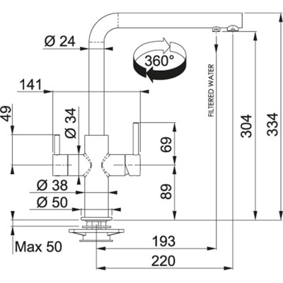 Смеситель FRANKE Neptune Clear Water