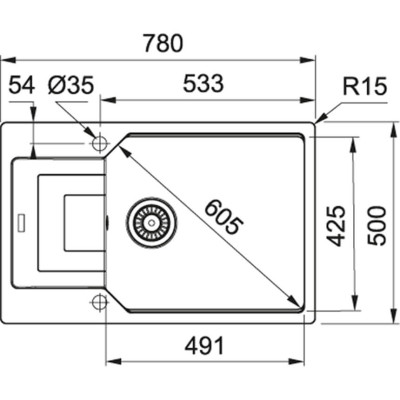 Кухонная мойка FRANKE Urban UBG 611-78 XL Black Edition (114.0699.233)