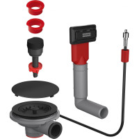 Вентиль-автомат 3½and#187; + декор. крышка для мойки MRG 110/610, черный матовый (112.0658.446)