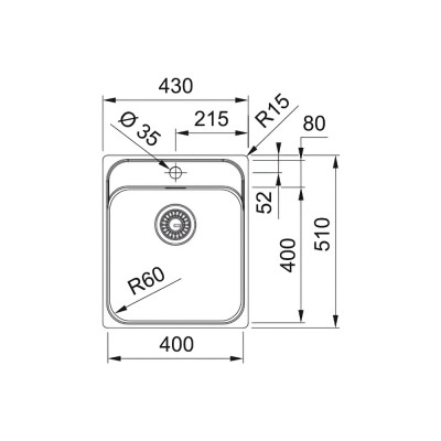 Кухонна мийка FRANKE Smart SRX 210-40 TL (127.0703.298)