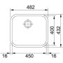 Кухонна мийка FRANKE Galassia GAX 110-45 (122.0021.440)