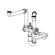 Сифон FRANKE для двухчашевой мойки (112.0624.484)