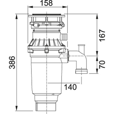 Подрібнювач харчових відходів FRANKE Turbo Elite Slimline TE-75S (134.0607.344)