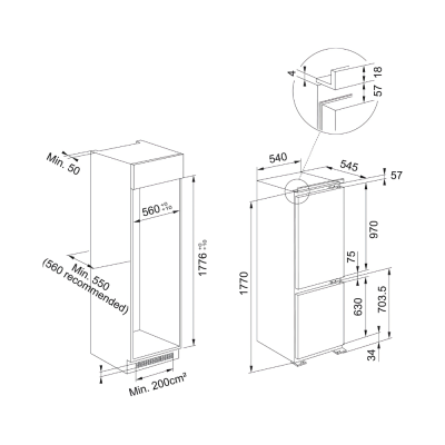Холодильник FRANKE FCB 320 TNF NE E (118.0696.811)