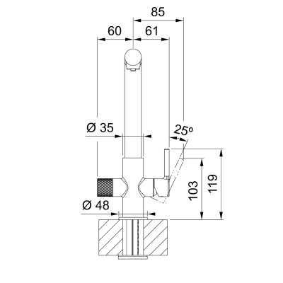 Смішувач для фильтрованной воды FRANKE Lina L Clear Water, Хром (120.0730.779)