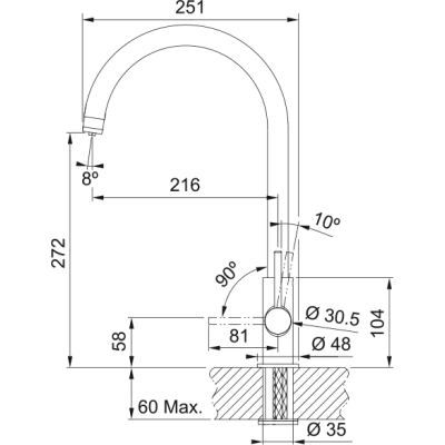 Смішувач FRANKE Lina Clear Water, Хром, с фильтром для воды (160.0702.660)