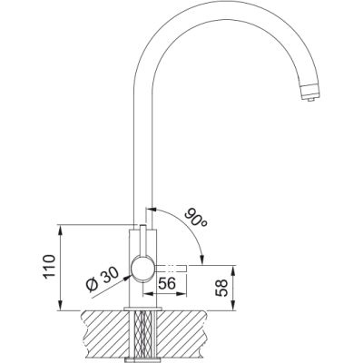 Змеишувач FRANKE Lina Clear Water, Чорний матовый с фильтром для воды (160.0702.681)