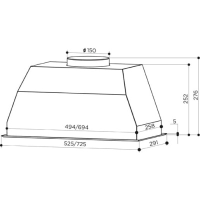 Витяжка Faber BI 70 SS 2LS (305.0588.063)