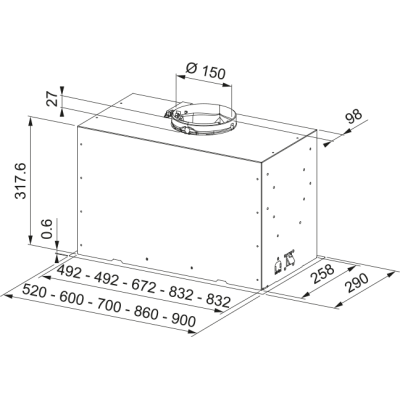 Витяжка FRANKE Box Flush Basic FBFE BK A52 (305.0729.555)