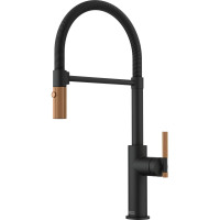 Змеишувач FRANKE Maris Stripes Semi Pro, гусеничный вилив, Bi-Matte Black/Copper (115.0747.680)