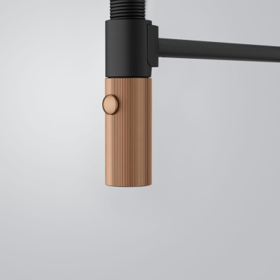 Змеишувач FRANKE Maris Stripes Semi Pro, гусеничный вилив, Bi-Matte Black/Copper (115.0747.680)