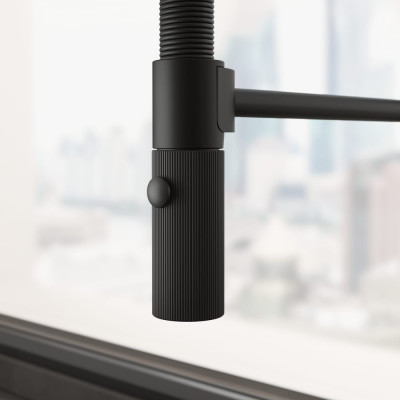 Змеишувач FRANKE Maris Stripes Semi Pro, гнучный вилив, Чорний матовий (115.0747.678)