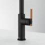 Змішувач FRANKE Maris Stripes U, поворотный витяжний, Bi-Matte Black/Copper (115.0747.677)