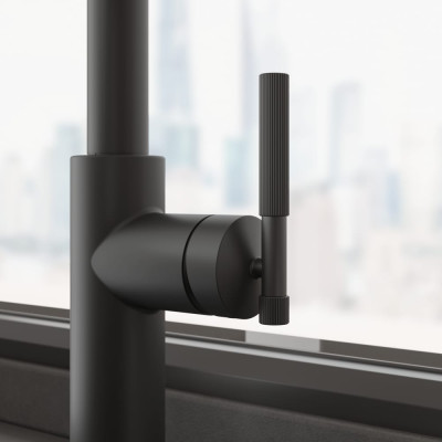 Змеишувач FRANKE Maris Stripes U, поворотный витяжний, черный матовый (115.0747.675)