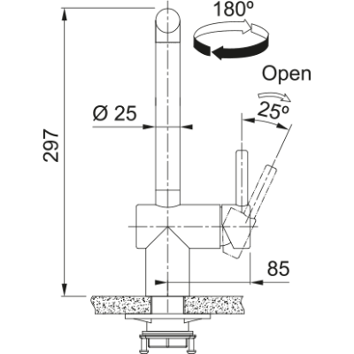 Смішувач FRANKE Atlas Neo Pull Out, поворотный витяжний, Нержавеющая сталь (115.0741.710)