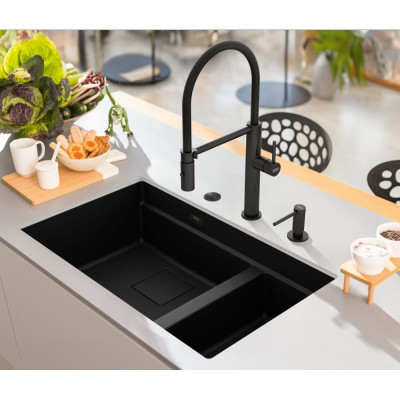 Змеишувач FRANKE Pescara Semi Pro PVD, гнучный вилив, Промышленный черный (115.0741.721)