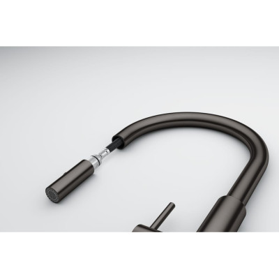 Смішувач FRANKE Pescara J PVD, поворотный витяжний, Антрацит (115.0741.696)