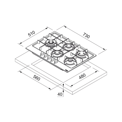 Варочная поверхность FRANKE Maris FHMA 755 4G DCL MB C