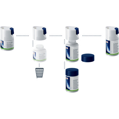 Мини-таблетки JURA для очистки молочной системы, съемный контейнер 90 г (24157)