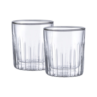 Набір склянок з подвійними стінками Bergner MasterPro Mixology, 290 мл, 2 шт (BGMP-20211)