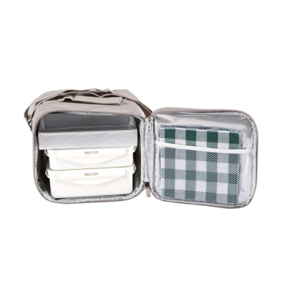 Сумка для обідів Bergner Walking anywhere, 23х22х13.5 см (BG-3652-GY)