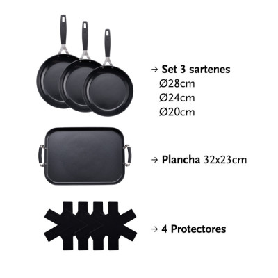 Набор посуды Bergner MasterPro Smart, 8 пр. (BGEU-5599)