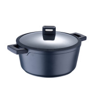 Каструля з кришкою Bergner MasterPro Indigo, 28 см, 3 л (BGMP-7980)