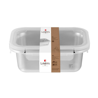 Контейнер для хранения из нержавеющей стали Bergner Go Lovers, 800 мл, прямоугольный (BG-36310-GY)