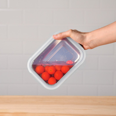 Контейнер для хранения из нержавеющей стали Bergner Go Lovers, 800 мл, прямоугольный (BG-36310-GY)