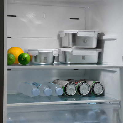 Контейнер для хранения из нержавеющей стали Bergner Go Lovers, 1,5л, квадратный (BG-36314-GY)