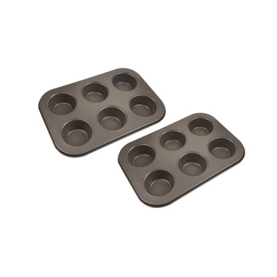 Набор форм для выпечки мафинов Bergner Bakeware lovers, 2 предмета (BG-37197-CO)