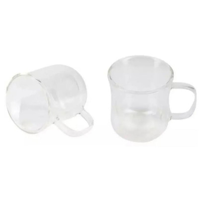 Набір склянних чашок Bergner Coffee & tea lovers, 230 мл, 2 шт (BG-20115-MM)