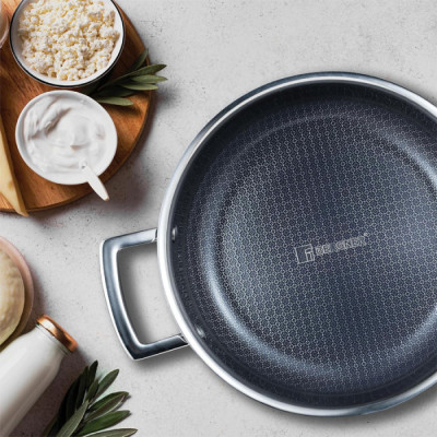 Кастрюля с крышкой Bergner Steelblue, 20 см (BG-33221-BL)