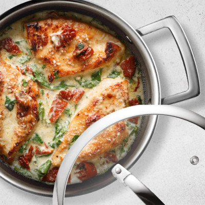 Кастрюля с крышкой Bergner Steelblue, 20 см (BG-33221-BL)