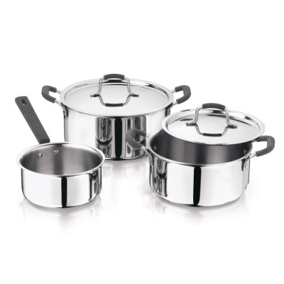Набір посуду Bergner MasterPro Foodies collection, 2 каструлі та ківш (BGEU-5539)
