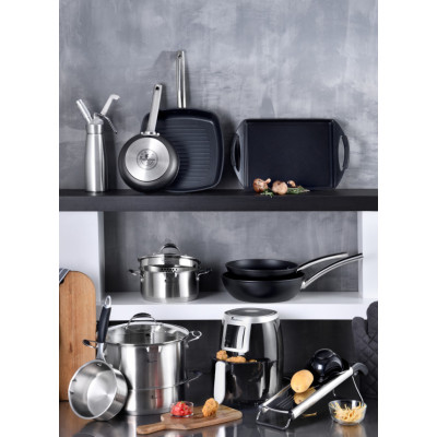 Каструля висока з кришкою Bergner  MasterPro Foodies collection, 1,8 л (BGMP-1504-BK)