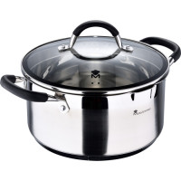 Кастрюля с крышкой Bergner MasterPro Foodies collection, 5 л (BGMP-1502-BK)