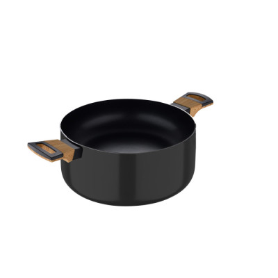 Кастрюля с крышкой Bergner Earth black, 24 см, 4.3 л (BG-32036-BK)