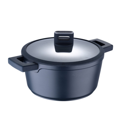Кастрюля с крышкой Bergner MasterPro Indigo, 24 см (BGMP-7979)